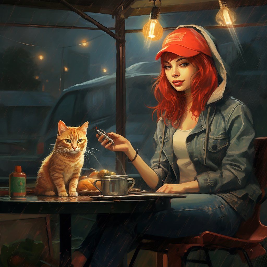 Rainy Day Musings with Feline Company